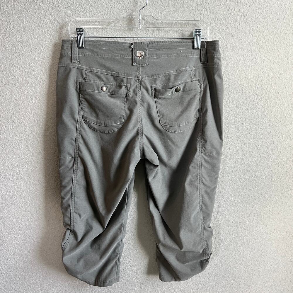 Kuhl Trekr Kapri Capri Hiking Pant Women's 10 Gray Mid Rise Cinched Outdoor - Picture 3 of 8
